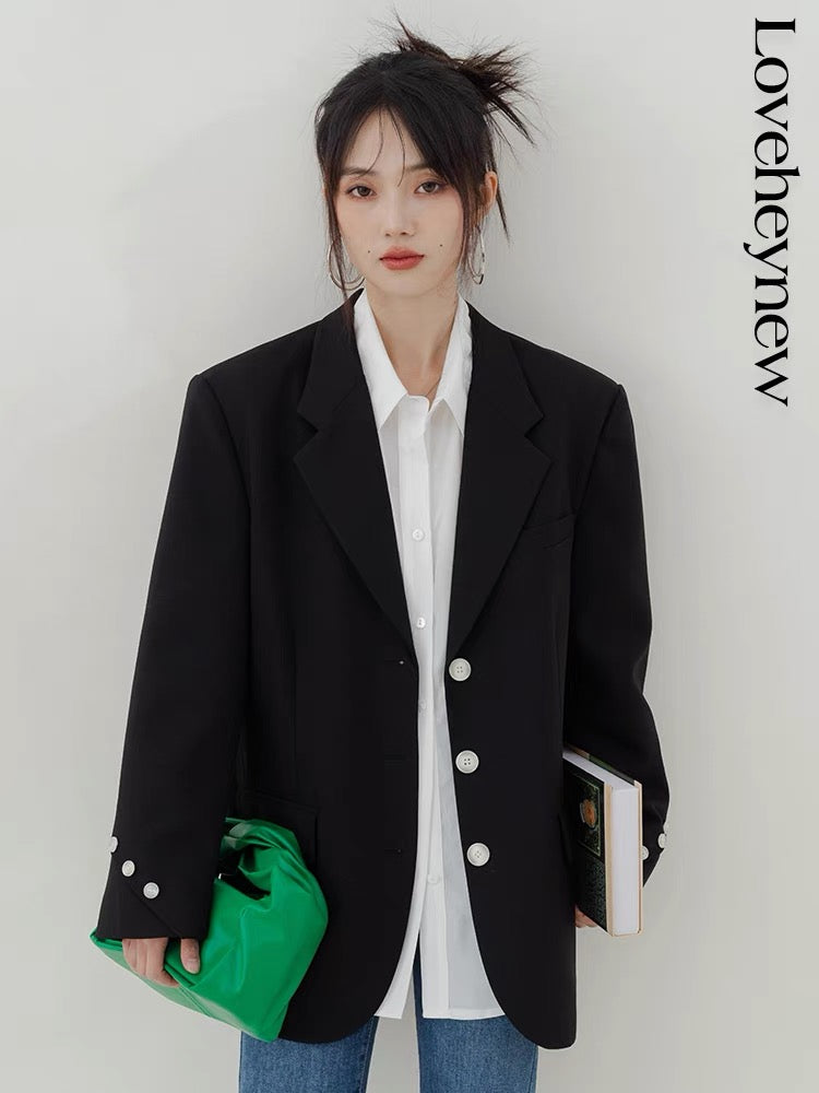 French temperament suit jacket women's retro Korean style oblique butt Lee Nhi Boutique French temperament suit jacket women's retro Korean style oblique butt Lee Nhi Boutique