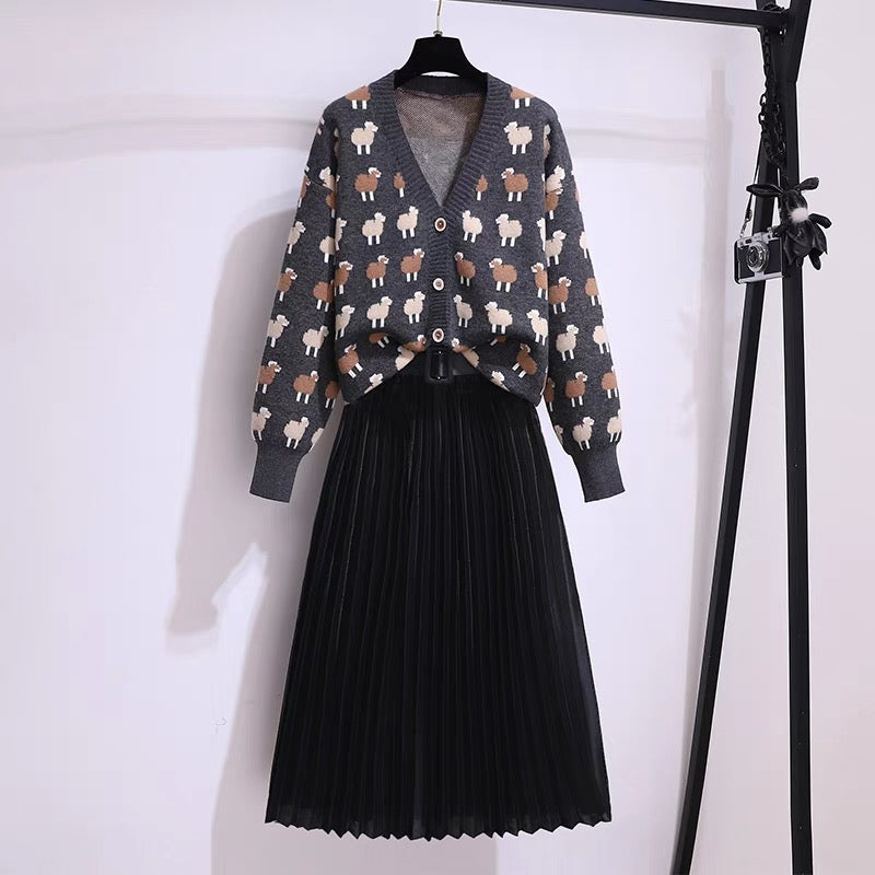 Sweater Cardigan Jacket Ladies Autumn Winter 2022 New Lazy Wind Design Sensation Niche Gentle Wind Knit Sweater