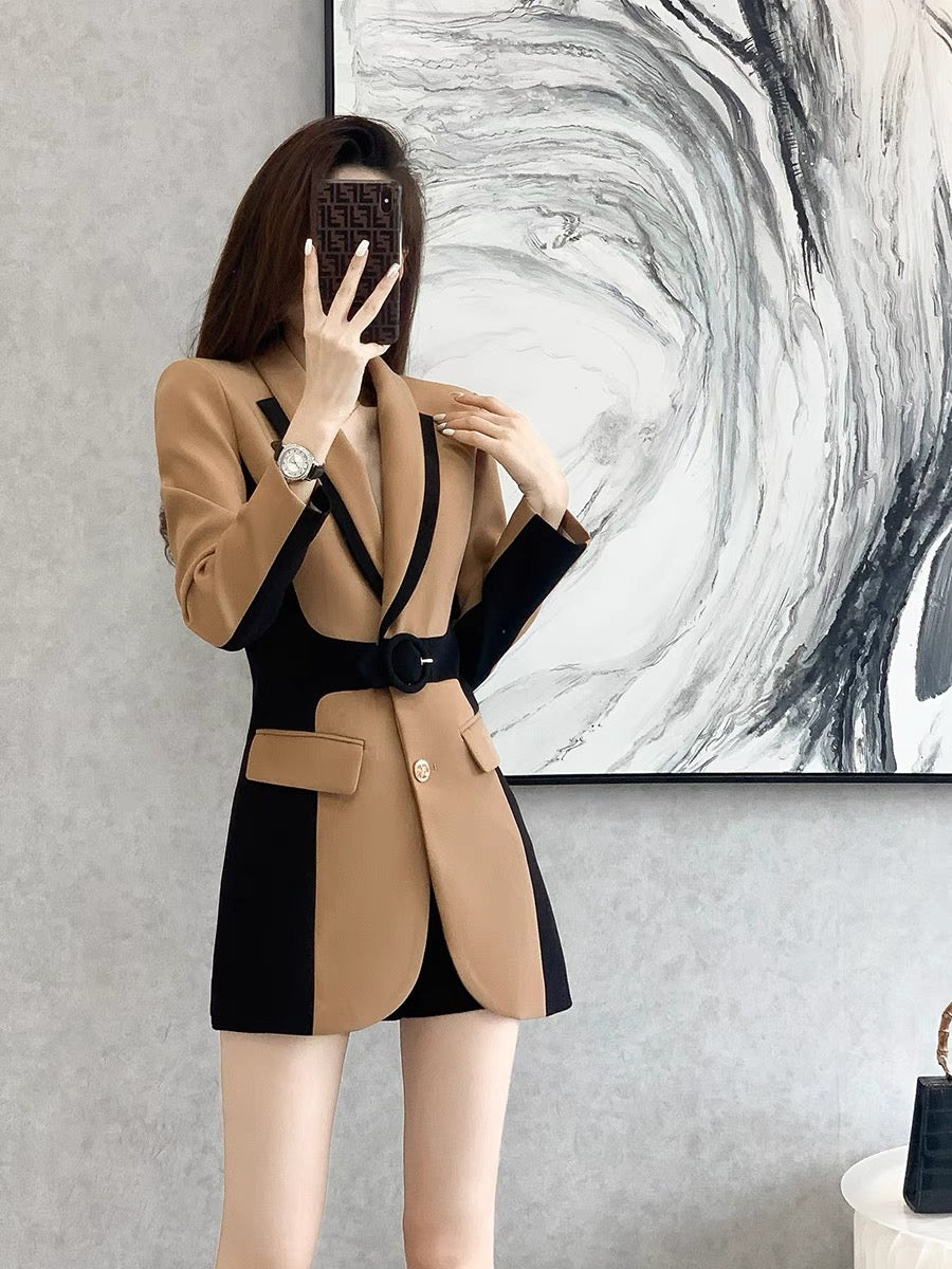 French retro British style suit top women's spring 2022 new temperament design sense niche suit jacket