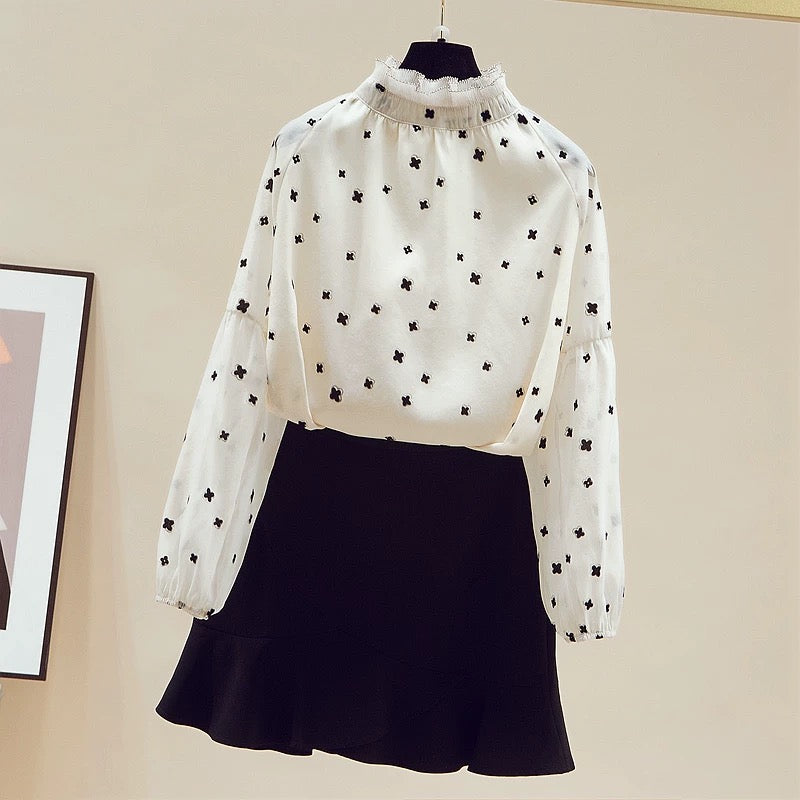 Women's Clothing Counters Withdrawal Counters Tail Goods Clearance Western Style Long Sleeve White Shirts Women's Spring and Autumn Versatile Thin Tops