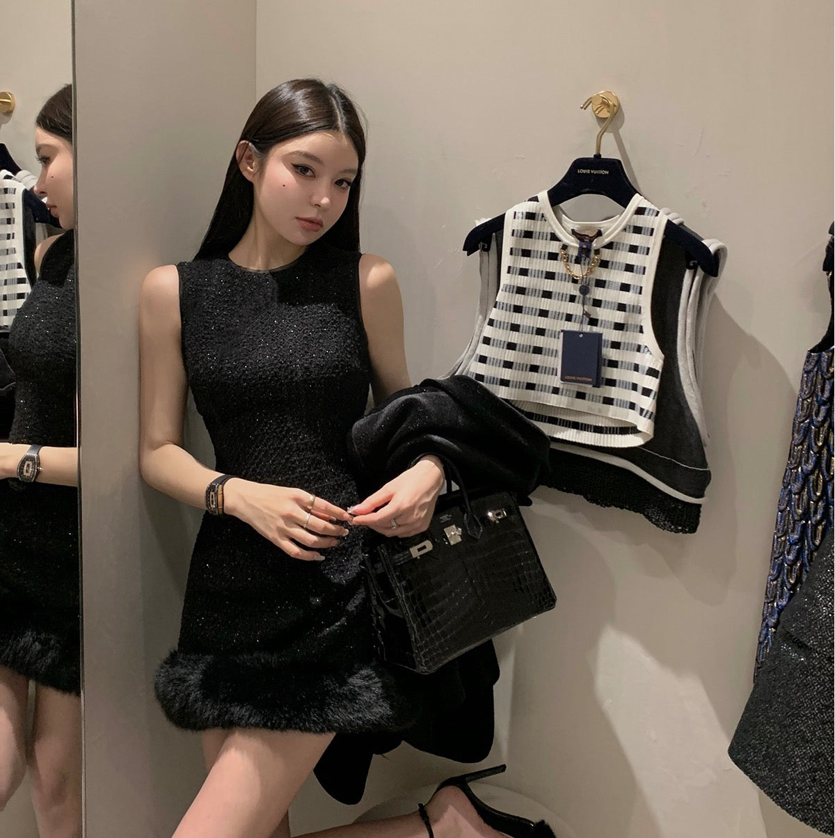 Good Morning Fan Fan Fumao Hem Dress Women Sleeveless Inner Wear Outer –  Lee Nhi Boutique