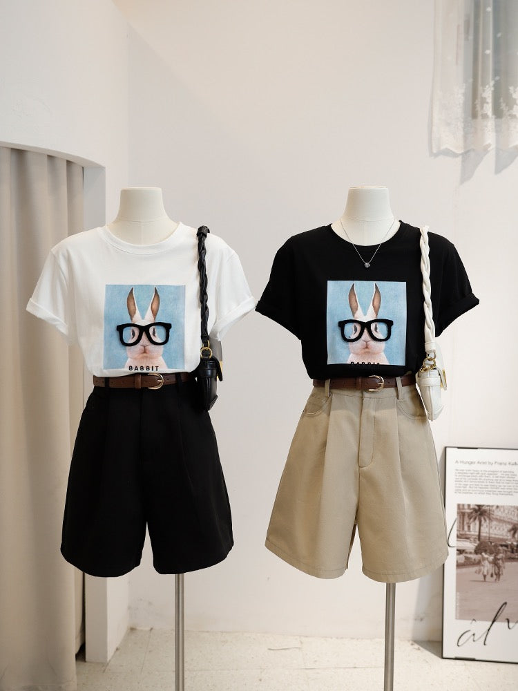 Korean five-point pants women's 2023 new summer new high-waisted wide-leg shorts a-line suit hot pants loose tide
