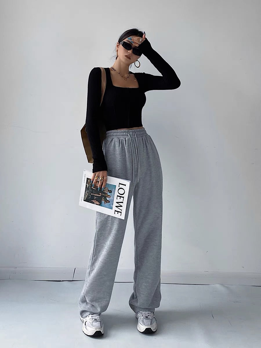 Well also high-end French square-neck short knitted sweater women's 2022 autumn trim top imitation wool bottoming cardigan