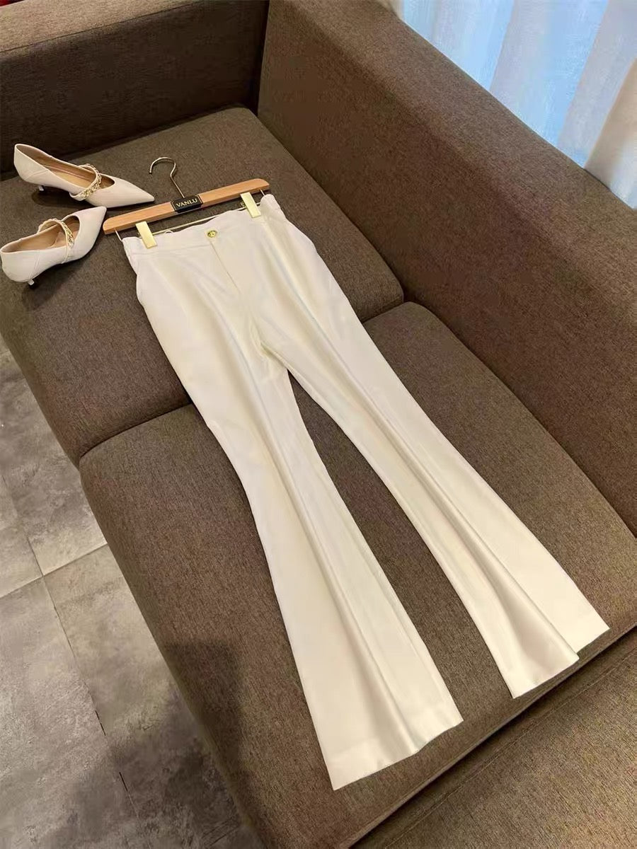 VANLU Advanced Color Matching~Modern Editor-in-Chief Aura! Metal Button Slim Fit Commuter Suit + Pull-Up Pants Suit 1725