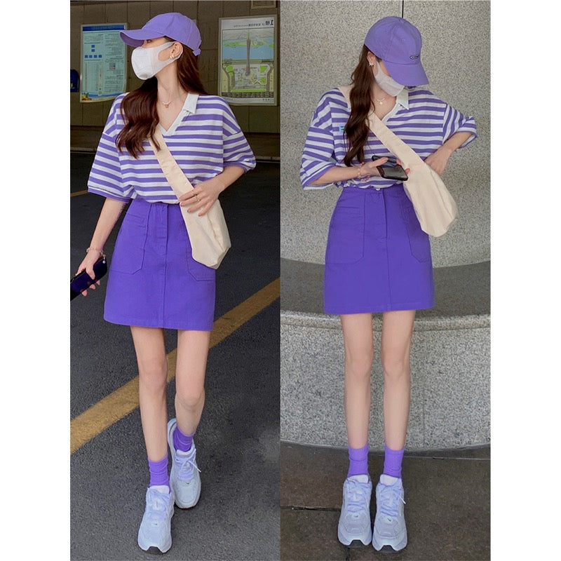 Summer women's clothing 2023 slightly fat and thin tea-style wear lively age-reducing salt-style light mature dress two-piece suit
