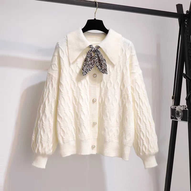 Xiaoxiangfeng dress women's autumn and winter 2022 new autumn dress temperament goddess fan sweater skirt two-piece suit