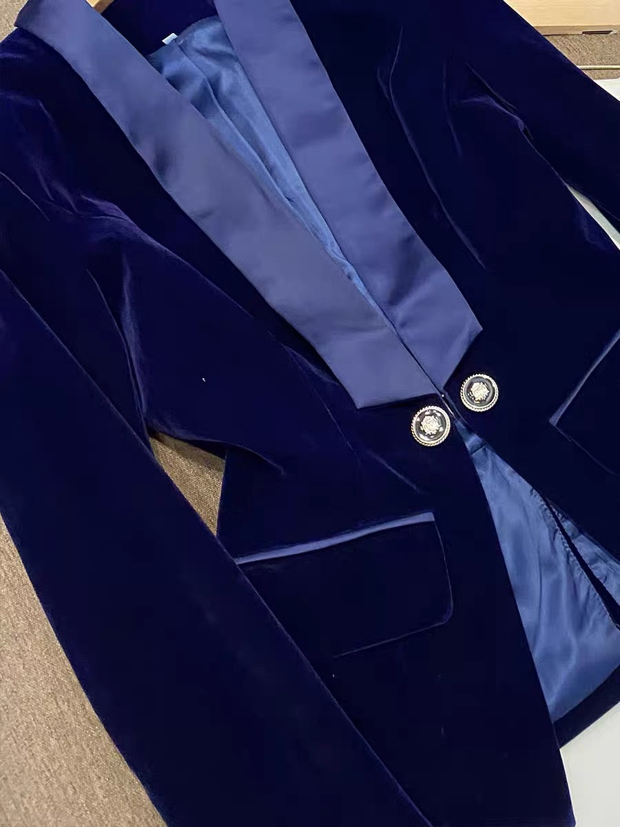 2022 new small chic design sense niche retro suit custom personalized suit jacket female 6806