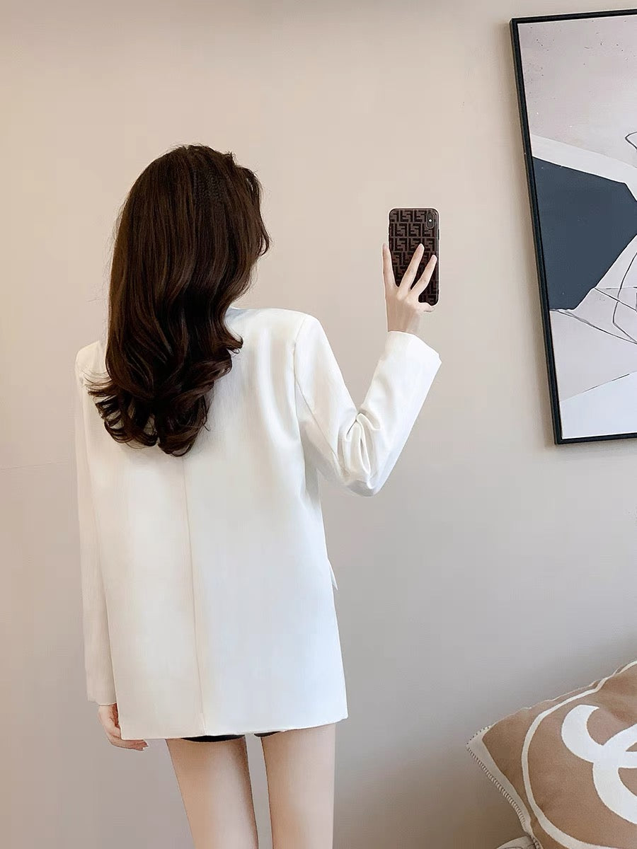 French retro British style suit top women's 2022 autumn new high-end fashion casual small suit jacket