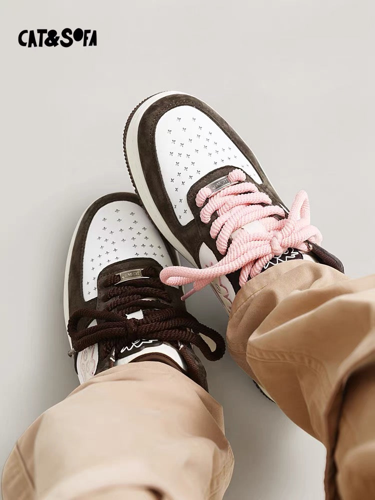 /Board shoes men's thick-soled little monster sneakers all-match men's trendy shoes