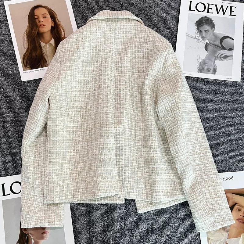 Off-white small fragrance suit jacket female 2022 autumn new design fashion all-match casual small suit 1764