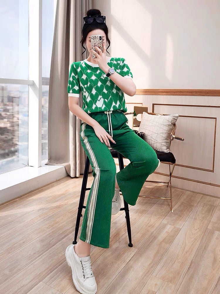 Girls cool and handsome wear suits women's 2022 new summer dress temperament pants Korean gentle top two-piece set