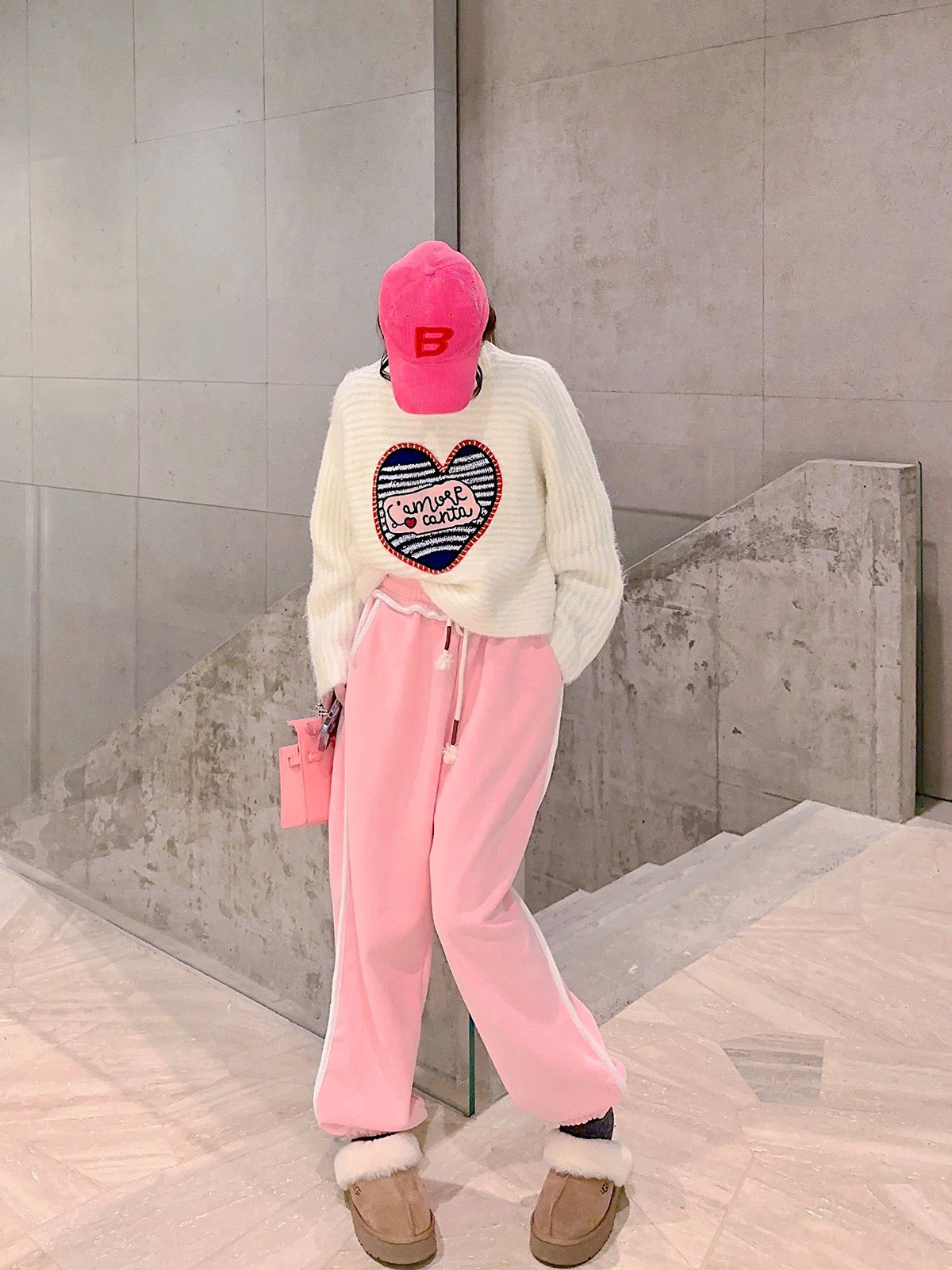 Thebestxue Korean version of the white high-necked love loose sweater women's thickened autumn and winter 2022 new top tide