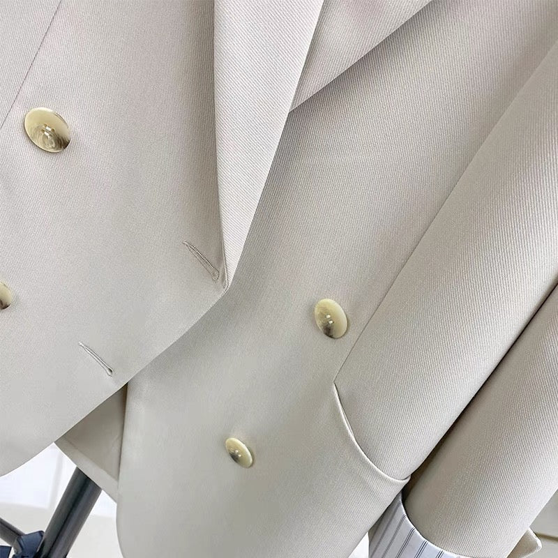 (Pre-Order) Spring 2021 spring and autumn net red design sense niche suit white small suit jacket small children's top explosion style