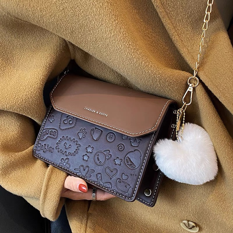 This year's popular small bag women's all-match 2022 new trendy niche high-end messenger bag chain retro small square bag