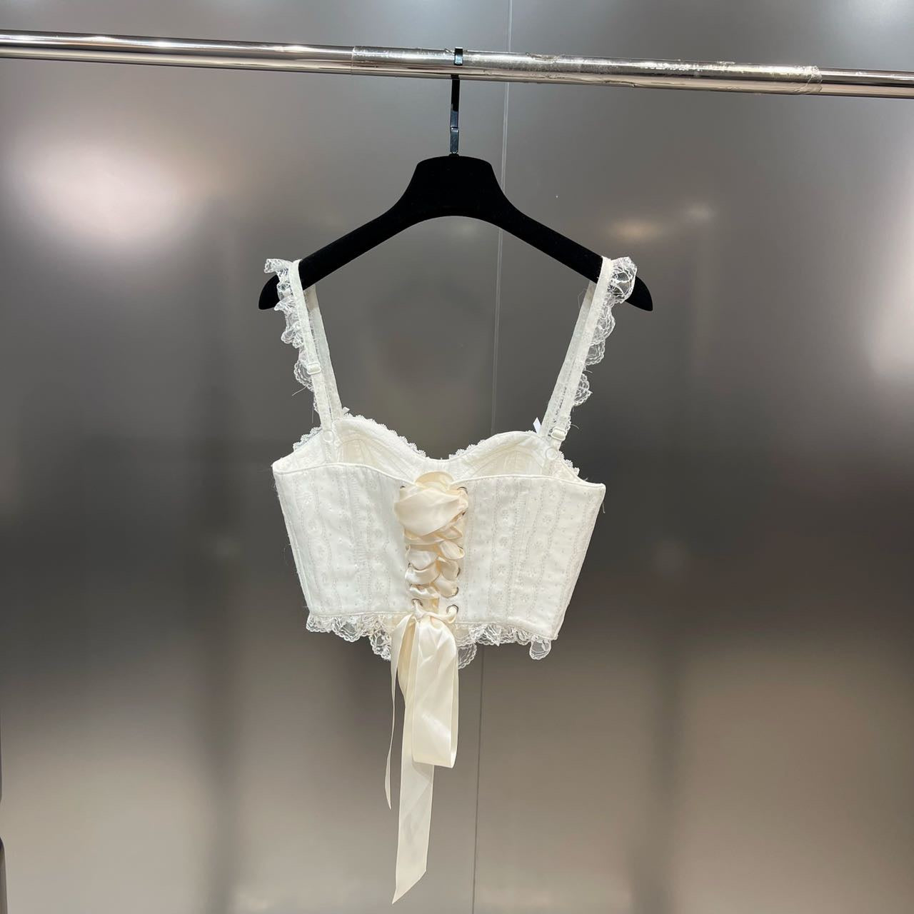 Grapefruit MM2022 autumn lace stitching shoulder strap single-breasted back ribbon waist waist pure desire wind ins sling