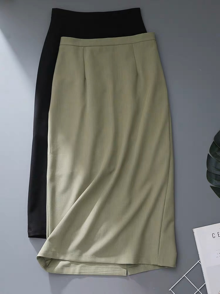 Professional commuting high waist straight suit skirt women 2023 spring and summer new drape casual mid-length one-step skirt