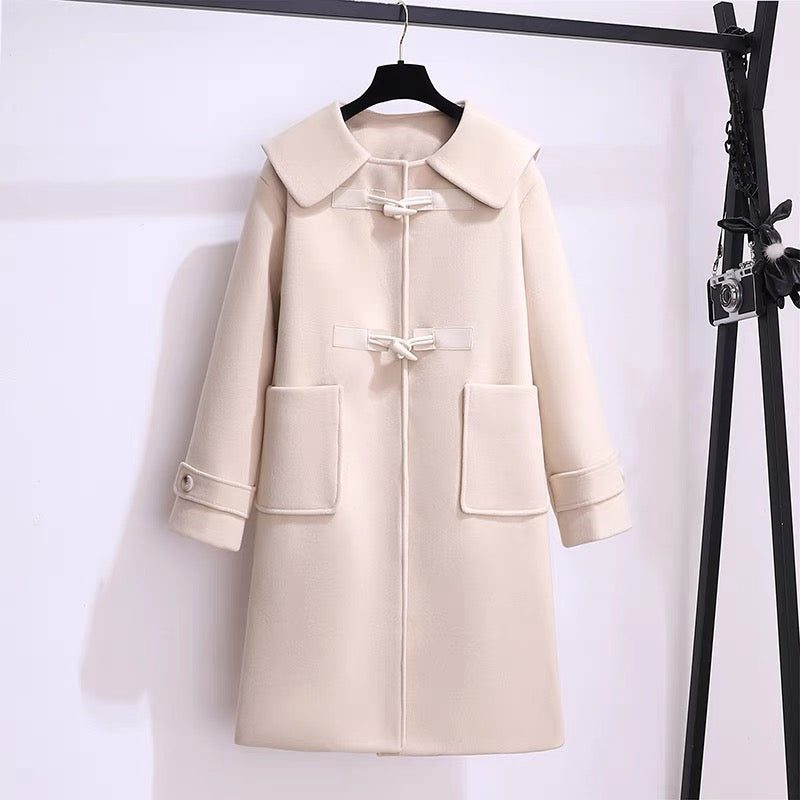 Double-sided cashmere woolen coat women's autumn and winter women's clothing 2022 new Hepburn style high-end winter woolen coat