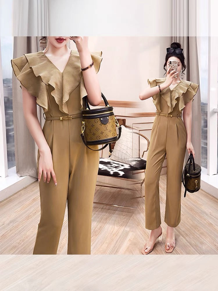 Jumpsuit women's summer women's clothing 2022 new suit fashion jumpsuit ladies temperament jumpsuit goddess fan