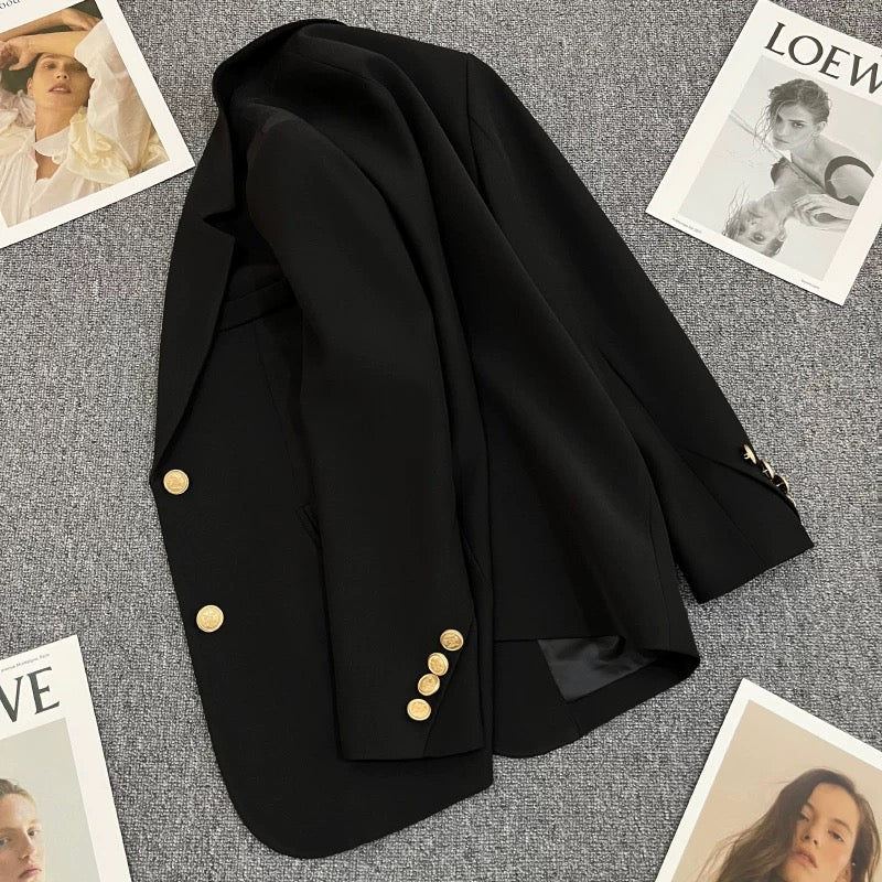 Black suit jacket women's autumn 2022 new high-end Korean version casual fried street fashion all-match small suit 1769