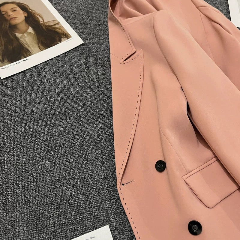 Orange-pink arch needle suit jacket women's autumn 2022 new design sense of temperament fashion fried street casual suit 1773