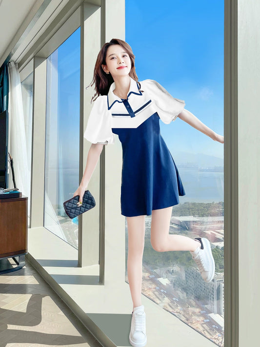 Summer popular beautiful temperament dress 2024 new French temperament high-end dress for women petite summer