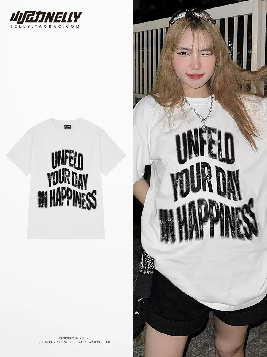 Pure cotton short-sleeved men's and women's T-shirts 2024 spring and summer new fashion brand ins loose half-sleeved white round neck student T-shirt