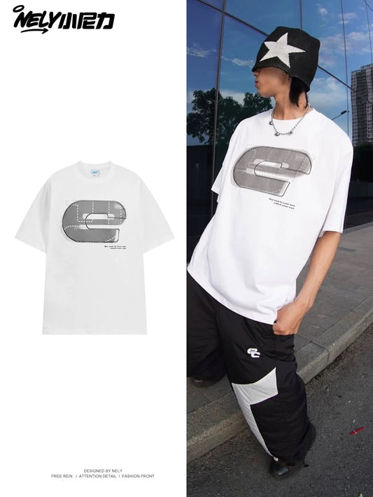 American cartoon cat print round neck short sleeve men and women summer 2025 couple pure cotton t-shirt half sleeve bottoming shirt trend