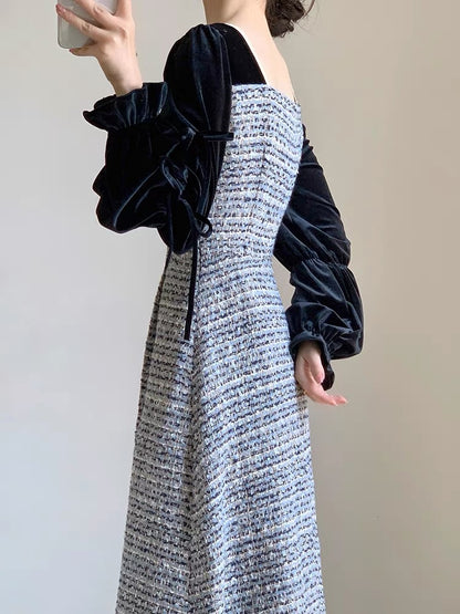 Autumn women's clothing 2023 new French style light and sophisticated style socialite royal sister's waist-slimming temperament slimming western style early autumn dress