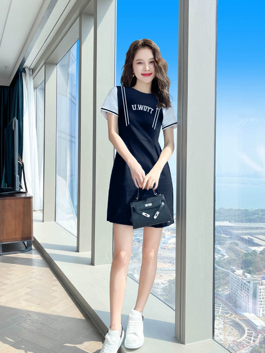 Small tall dress summer 2024 new summer women's clothing casual slim niche summer skirt women summer