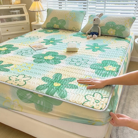 Ice silk latex cool mat three-piece set bed sheet summer bedspread single piece children baby air conditioning mat cool pad washable