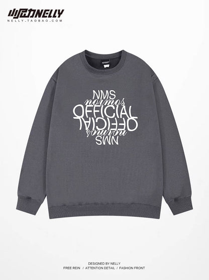National trend high street American new style sweatshirts for men and women in autumn and winter hiphop couples long-sleeved T-shirts loose jackets for boys (N0928)
