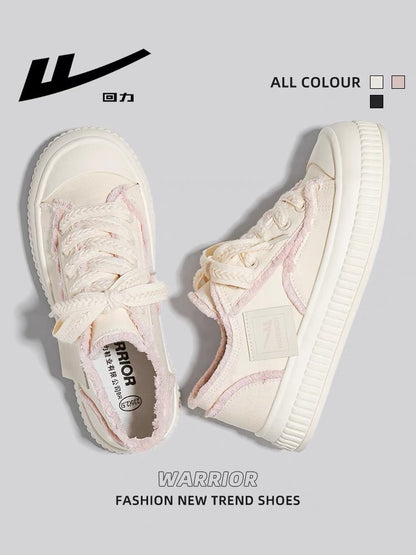 Pull back canvas shoes women's 2023 summer new tassel beggar shoes breathable lightweight thin section all-match small white shoes women