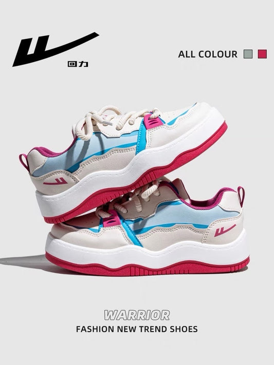 Pull back summer dopamine women's shoes 2023 new thick-soled white shoes women's retro color matching casual all-match sneakers