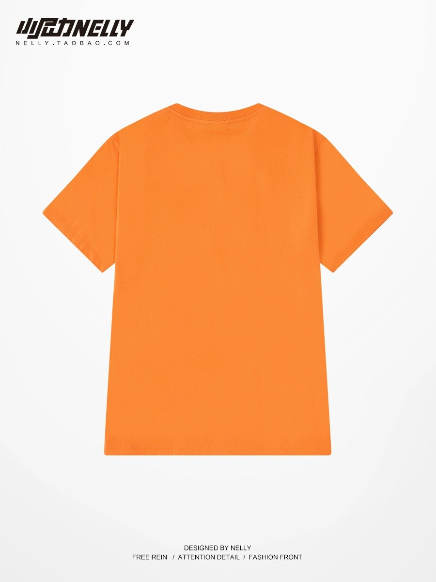 2024 new summer short-sleeved T-shirt for men and women, trendy loose Hong Kong style half-sleeved trendy brand boys pure cotton T-shirt bf