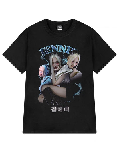 Trendy loose cotton short-sleeved T-shirt men's summer American street hip-hop 2023 new Hong Kong style half-sleeved T-shirt t