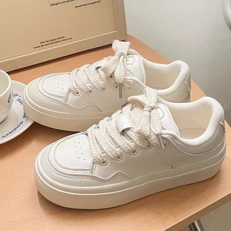 MISS home American retro European and American style shoes women's niche original thick-soled sneakers design spring and summer casual shoes