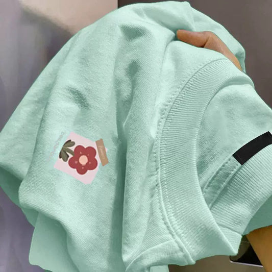 Foreign trade cut label tail order ~ counter withdrawal American trend summer short-sleeved T-shirt men and women pure cotton loose versatile