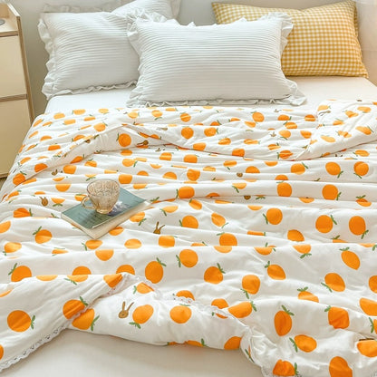 Class A soybean fiber knitted cotton summer cool quilt machine washable summer children's thin quilt spring and autumn summer air conditioning quilt