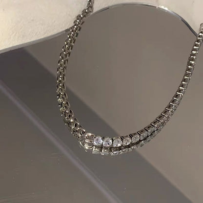 YIcheon Sphinx fashion light luxury good with Korean niche chain splicing short clavicle chain C12