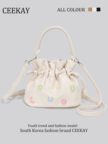 CEEKAY authentic summer high-end light luxury bucket bag niche design bag women's bag 2024 new messenger bag