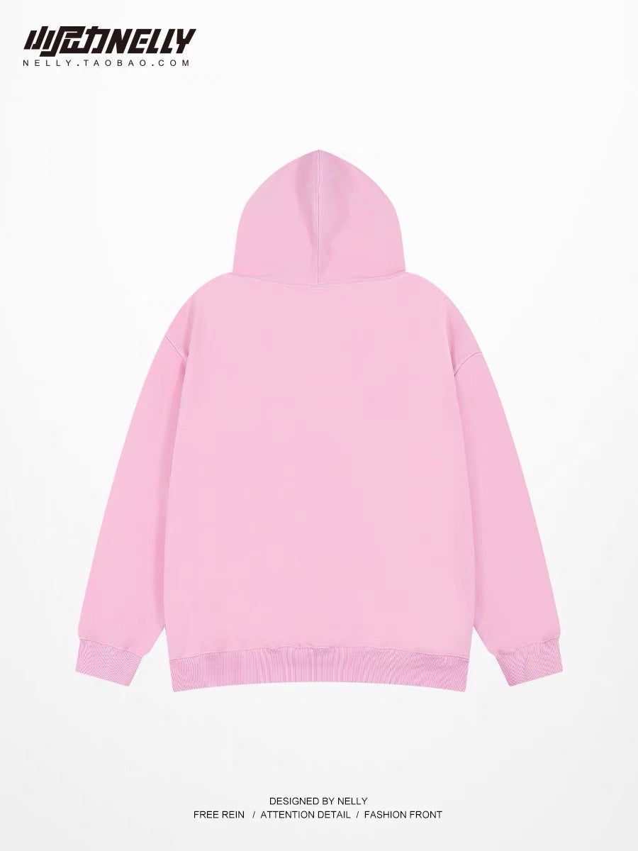 Japanese hooded sweatshirt for men 2023 new autumn trendy brand American lazy chic advanced light mature style top