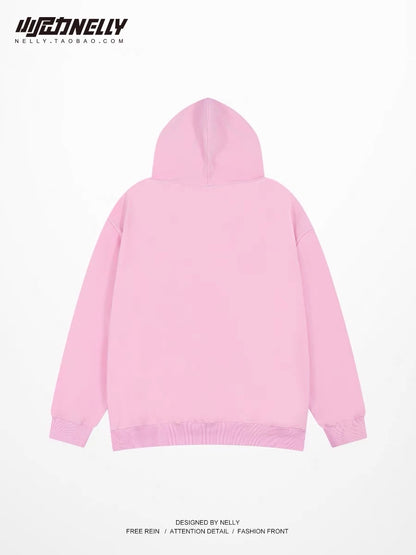 Japanese hooded sweatshirt for men 2023 new autumn trendy brand American lazy chic advanced light mature style top