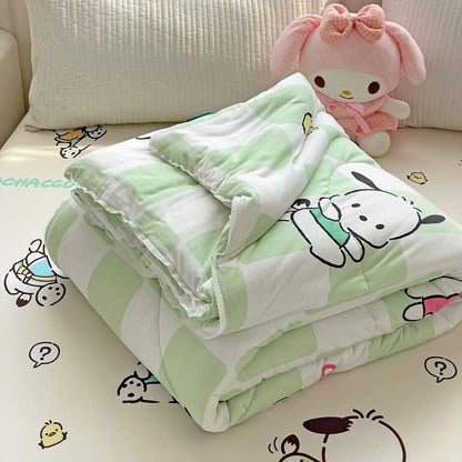 Class A soybean fiber knitted cotton summer cool quilt machine washable summer children's thin quilt spring and autumn summer air conditioning quilt