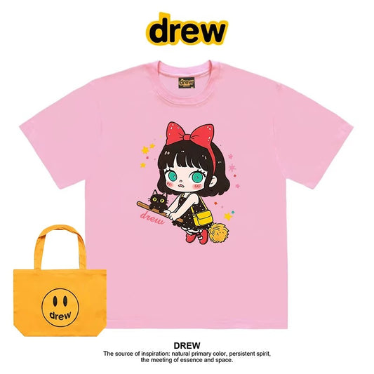 drew American trendy brand Crayon Shin-chan short-sleeved T-shirt men and women ins loose summer heavy cotton casual couple outfit