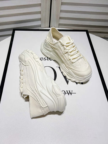 Uncle Jian's niche street-increasing daddy shoes for women ins trendy Korean version pink casual thick-soled sneakers (S0132)