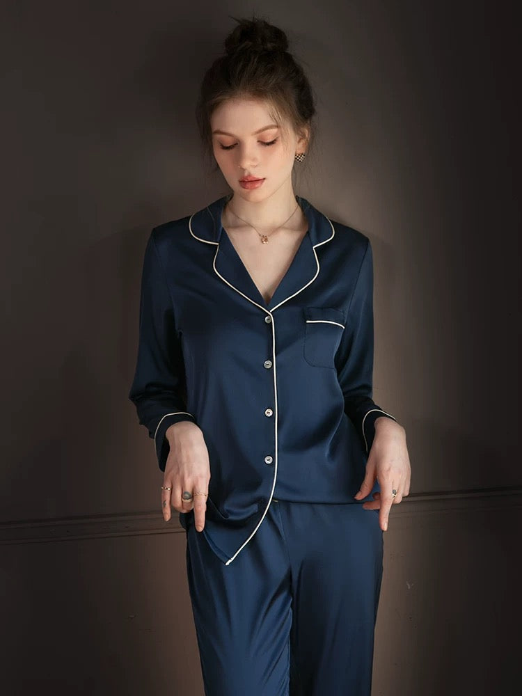 Forced to sell pajamas, silk pajamas, women's long-sleeved trousers two-piece suit, mulberry silk autumn and winter new home clothes