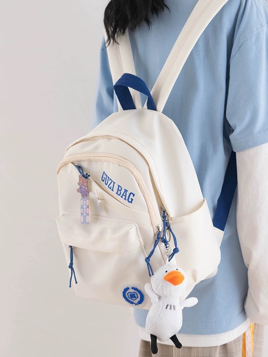 Aigu lightweight small backpack female backpack small ins style small and exquisite going out waterproof Japanese niche shopping bag