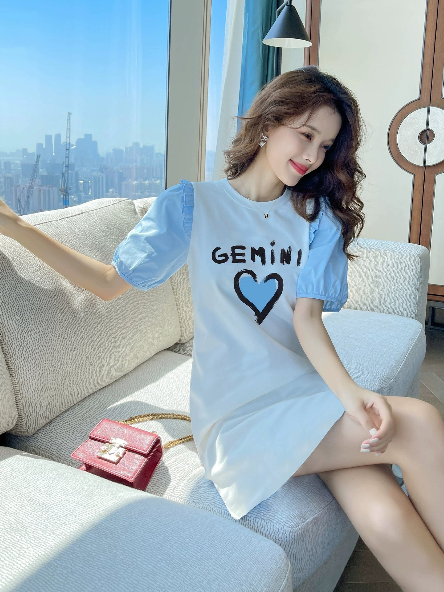 White dress summer 2024 new style women's small casual niche design summer skirt summer women's clothing