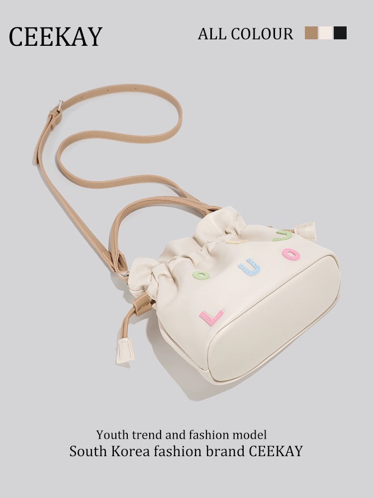 CEEKAY authentic summer high-end light luxury bucket bag niche design bag women's bag 2024 new messenger bag