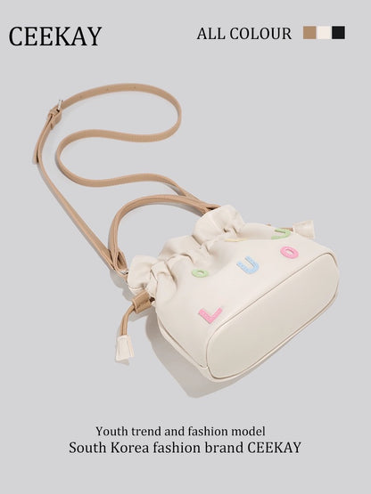 CEEKAY authentic summer high-end light luxury bucket bag niche design bag women's bag 2024 new messenger bag